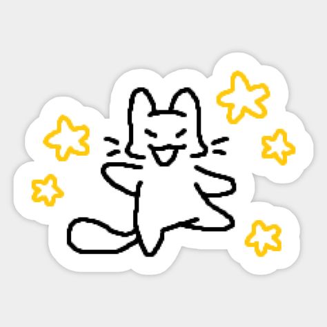 star kitty -- Choose from our vast selection of stickers to match with your favorite design to make the perfect customized sticker/decal. Perfect to put on water bottles, laptops, hard hats, and car windows. Everything from favorite TV show stickers to funny stickers. For men, women, boys, and girls. Cute Designs For Stickers, Draw Stickers Ideas, Cat Drawing Sticker, Halloween Stickers Cute, Sticker Ideas Drawing, Stars Stickers Printable, Stickers Drawing Ideas, Sticker Ideas Funny, Water Bottle Stickers Ideas