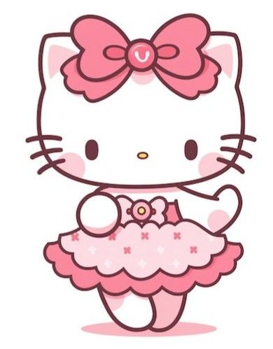 Hello Kitty Reference Photo, Hello Kitty As Different Characters, Cute Hello Kitty Pictures, Cute Hello Kitty Drawing, Hello Kitty Template, Hello Kitty Cumpleaños, Hello Kitty Drawing Easy, Sticker Album Diy, Hello Kitty Original