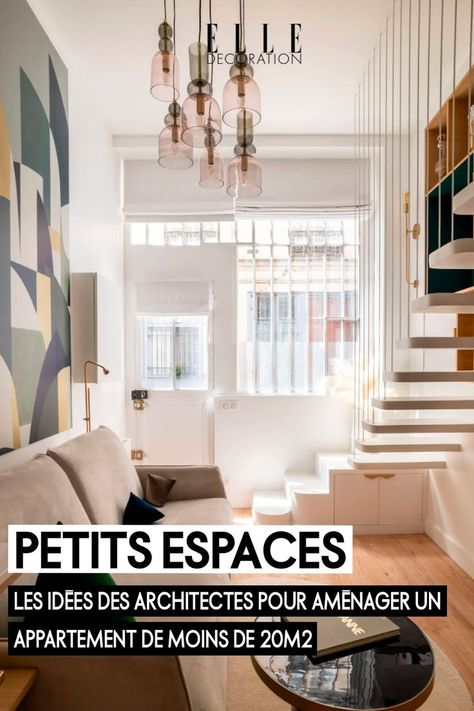 Optimisation des rangements, création d’un coin nuit en mezzanine, couleurs pop ou tiny house… Découvrez toutes les astuces des architectes pour réussir à aménager un petit appartement ou un studio. Mezzanine Studio, Mini Mini, Tiny House, Small Spaces, Coin, Design