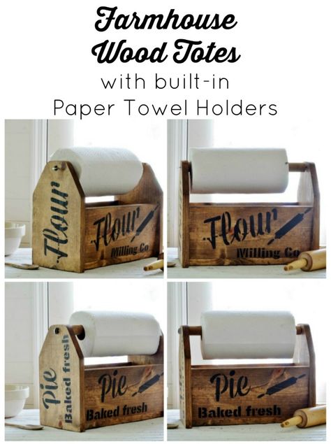 Paper Towels Overload and New Wood Tote Style | Knick of Time Welding Projects Ideas, Paper Towel Crafts, Wood Tote, Paper Towel Holders, Primitive Bathrooms, Wood Plans, Small Wood Projects, Paper Towel Holder, Paper Towels