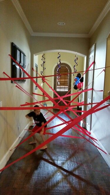 Laser Obstacle Course, Streamer Obstacle Course, At Home Obstacle Course, Cardboard Obstacle Course, Simple Obstacle Course For Kids, Obstical Course Ideas Indoor, Gym Class Obstacle Course, Ninja Turtle Obstacle Course, Easter Obstacle Course