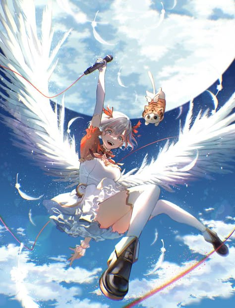 Fly Drawing, Touhou Anime, Sketch Inspiration, Character Poses, Art Poses, Anime Angel, Anime Poses, Anime Artwork, Anime Scenery