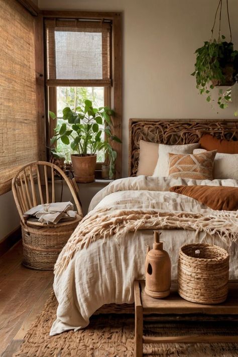 Check out this blog about 40+ Rustic Boho Bedroom Ideas and create a relaxing atmosphere with Bohemian Bedroom Ideas. Incorporate Boho Rustic Bedroom Decor, enhance with Boho Bedroom Rustic elements, and explore these Boho Rustic Bedroom Ideas! ✨🏡 #WarmSpaces #BohoAesthetic #RusticHaven Boho Bedroom Rustic, Boho Rustic Bedroom, Rustic Boho Bedroom, Bohemian Bedroom Ideas, Rustic Bedroom Ideas, Boho Space, Bedroom Rustic, Rustic Bedroom Decor, Boho Bedroom Ideas