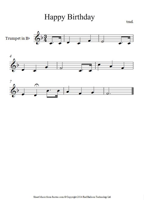 #trumpet Happy Birthday On Clarinet, Harry Potter Trumpet Sheet Music, Happy Birthday Clarinet Sheet Music, Treble Clef Music Sheet, Trumpet Music Sheets Easy, Clarinet Music Sheets Easy, It’s Been A Long Long Time Trumpet, Trumpet Notes Sheet Music Songs, Beginner Trumpet Sheet Music