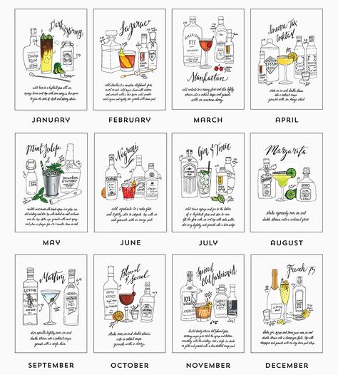 Cocktail Calendar, Five By Five, Grown Up Parties, Classic Cocktail Recipes, Fun Food Ideas, My First Apartment, Classic Cocktail, 5 O Clock Somewhere, Signature Drinks