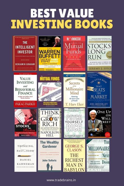 Best Value Investing Books That You Cannot Afford to Miss and grow rich #valueinvestingbooks #reading #investing #stockmarket Books To Become Rich, Must Read Finance Books, Books For Investing, Investment Books, Books On Investing For Beginners, Best Investing Books, Best Investing Books For Beginners, Gold Trading, Best Books For Men