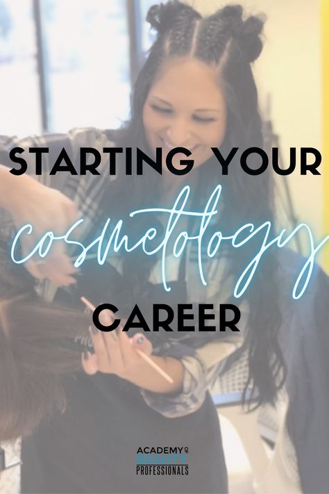 Starting Cosmetology School. Your friends have probably asked you to style their hair. They think you’re talented when it comes to hair and makeup, and you enjoy doing it. Now it’s now surprise you’ve found yourself here considering going to cosmetology school! #cosmetologyschool Cosmetology School Must Haves, Cosmetology School Tips Student, Hair School Cosmetology, Cosmetology Vision Board, Cosmetology School Aesthetic, Cosmetology Career, Beauty School Cosmetology, Hair Education, Cosmetology Student