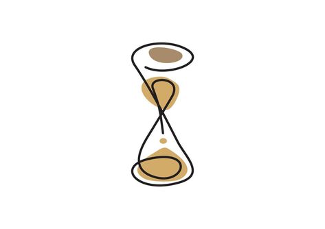 Sand Clock Drawing, Clock Drawing, Clock Drawings, Sand Clock, Line Doodles, Clock Painting, Presentation Styles, Single Line Drawing, Drawing Vector