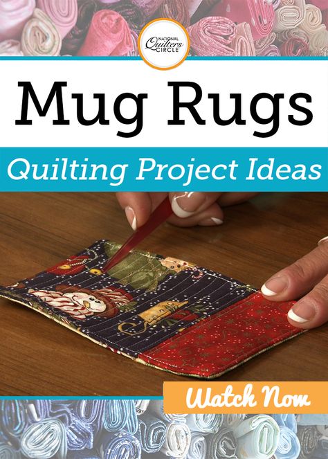 Fun Coasters, Quilted Candle Mats, Mug Rug Tutorial, Holding Coffee, Make A Mug, Quilting Tutorial, Charm Squares, Mug Rug Patterns, Rug Tutorial