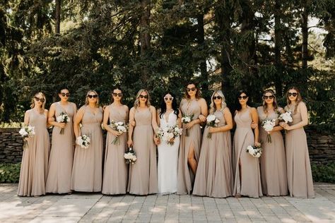 Azazie Taupe Bridesmaid Dresses, Azazie Taupe, Bridesmaids Aesthetic, Personality Pics, Taupe Bridesmaid, Taupe Bridesmaid Dresses, Neutral Bridesmaid Dresses, Instagram Heart, Have A Good Time