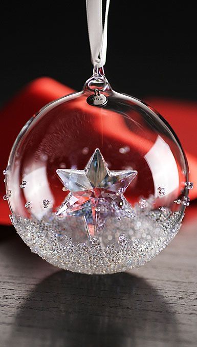 Swarovski Christmas Ornaments, Swarovski Christmas, Crystal Figurines, Noel Christmas, Christmas Ball, Xmas Ornaments, Ball Ornaments, Christmas Joy, Christmas Baubles