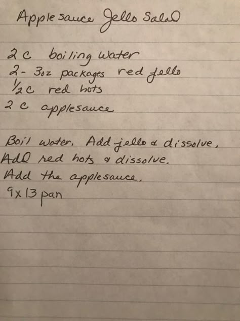 Red Hot Cinnamon Applesauce Jello, Cinnamon Jello Applesauce, Cranberry Applesauce Jello, Red Hot Jello Salad, Red Hot Applesauce Jello, Jello With Applesauce Recipe, Red Hot Jello Applesauce, Apple Sauce Jello, Applesauce Jello Recipe