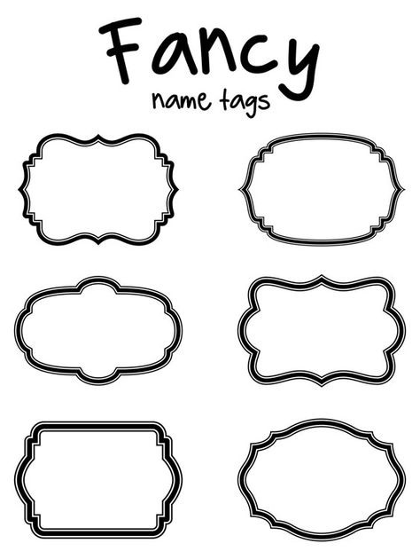 Fancy Name Labels Templates Printable Tag Template Free, Labels Printables Free Templates, Printable Tags Template, Name Tag Templates, Excel Calendar Template, Geometric Coloring Pages, Rose Coloring Pages, Turkey Coloring Pages, Tag Templates