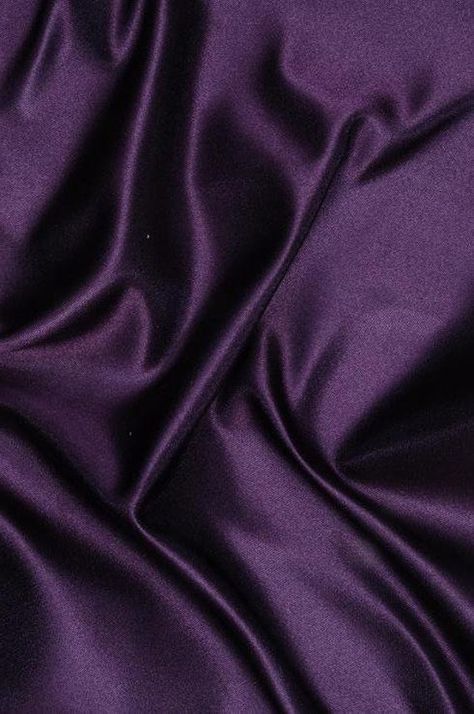 Characterized by glossy sheen on both sides, the double face satin is heavier in weight than the single face satin, yet maintains the beautiful, smooth finish. Our heavy-weight, luxurious Dark Plum Purple Double Face Duchess Satin Fabric is made of natural silk fibers, and is used primarily for bridal dresses and evening wear. The fabric is sold by the Yard, and measures 54 inches in width. Purple Aesthetic Board, Purple Widget Aesthetic, Deep Purple Aesthetic, Wallpaper Aesthetic Widget, Bridesmaid Theme, Plane Painting, Purple Mood Board, Aesthetic Textures, Poisonous Flowers