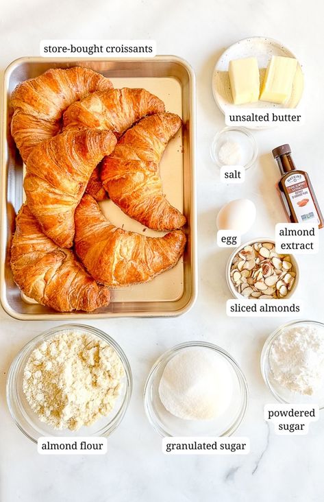 Almond Crossiant Filling, Almond Flour Croissant Recipe, Homemade Almond Croissants, Almond Croissant French Toast, Almond Croissant Recipe Easy, Almond Croissant Bites, Crosaint Recipes Easy, Almond Crossiant Recipes, Healthy Croissant Recipe