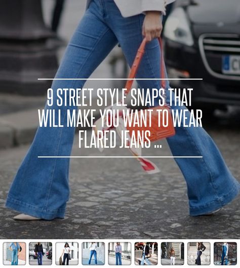 9 Street #Style Snaps That Will Make You Want to Wear #Flared Jeans ... #Street Kick Flare Jeans Outfit, Flair Jeans Outfit, Leia Sfez, Jeans Outfit For Work, Flair Pants, Flare Jeans Outfit, Flair Jeans, Kick Flare Jeans, Street Snap