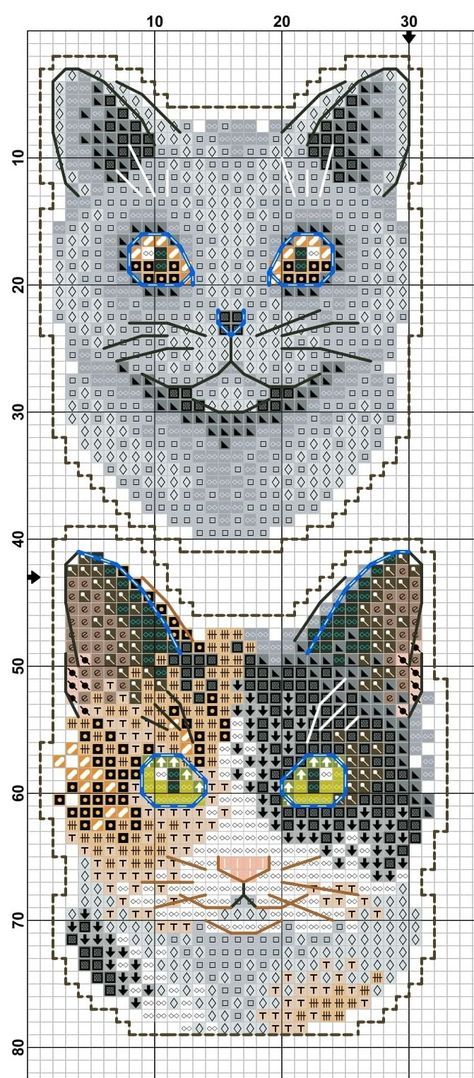 Free Counted Cross Stitch Cat Patterns, Cross Stitch Cat Pattern, Cat Cross Stitch Pattern Free, Cat Cross Stitch Charts, Small Black Cat, Cross Stitch Cat, Black Cat Pattern, Cat Cross Stitches, Tiny Cross Stitch