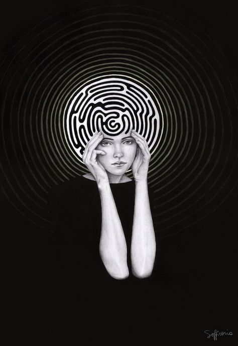 Sofia Bonati, Art Et Illustration, Girls Illustration, 인물 사진, Art Block, Conceptual Art, Op Art, Surreal Art, Labyrinth