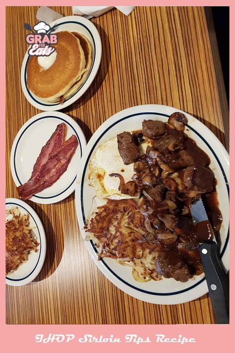 IHOP Sirloin Tips Recipe Sirloin Steak Tips Marinade, Top Sirloin Strip Steak Recipes, Copycat Ihop Beef Tips, Sirloin Tip Toast Recipe, Ihop Steak Tips Recipe, Ihop Sirloin Tips Recipe, Top Sirloin, Sirloin Tip Steak, Ways To Cook Steak