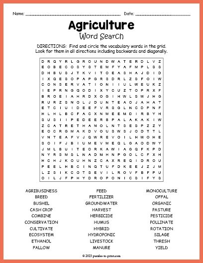 Free Printable Agriculture Word Search Agriculture Education Activities, Agriculture Education Lessons, Magic Squares Math, Agriculture Education Classroom, Ag Education, Ag Teacher, Scramble Words, Agriculture Education, Printable Mazes