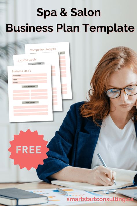 FREE business plan template pdf for estheticians, nail techs, lash techs Salon Business Plan Template Free Printable, Esthetician Business Plan Template, How To Start A Spa Business, Lash Tech Business Plan, Med Spa Business Plan, Esthetician Business Plan, Salon Business Plan Template, Esthetic Studio, Beauty Business Plan