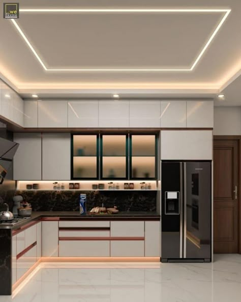 Flat Furniture Design, Kitchen Interior Design In India, Modern Kitchen Models, Interior Design Elevation, Hospital Floor Plan, Interior Elevation, Interior Partition, Kitchen Ceiling Design, Kitchen Wardrobe Design