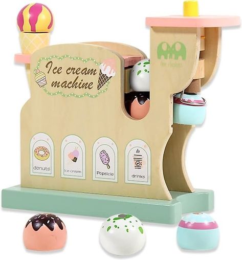 Toddler Pretend Play, Wooden Ice Cream, Mechanic Design, Play Kitchen Food, Walker Toys, Pretend Play Kitchen, Love Ice Cream, Food Accessories, How To Make Toys