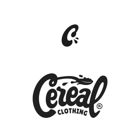 Cereal Clothing on Behance Cereal Logo Design, Cereal Graphic Design, Cereal Advertising Design, Clothing Logo Inspiration, Cereal Packaging Design Ideas, Cereal Branding Design, Mcdonalds Branding, Cereal Branding, Cereal Logo