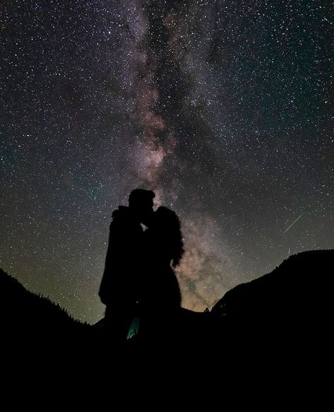 Couples Under The Stars, Couples Stargazing, Night Sky Couple Under The Stars, Couple Stargazing Art, Night Sky Couple Under The Stars Anime, Beneath The Stars, Milky Way Photography, Colorado Living, Romantic Date Night