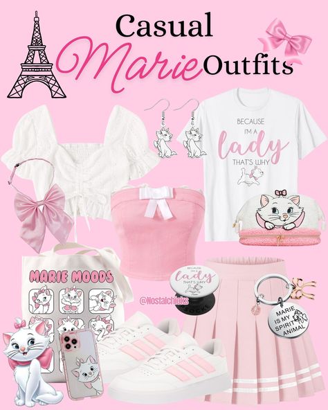 Blend royal elegance with everyday comfort in these Casual Marie outfits. 🌸👗 Cute Outfits For Disney, Cute Outfits For Disney World, Outfits For Disney World, Outfits For Disney, Disney World Outfits, Disney Bounding, Disney Outfits, Disney World, Cute Outfits