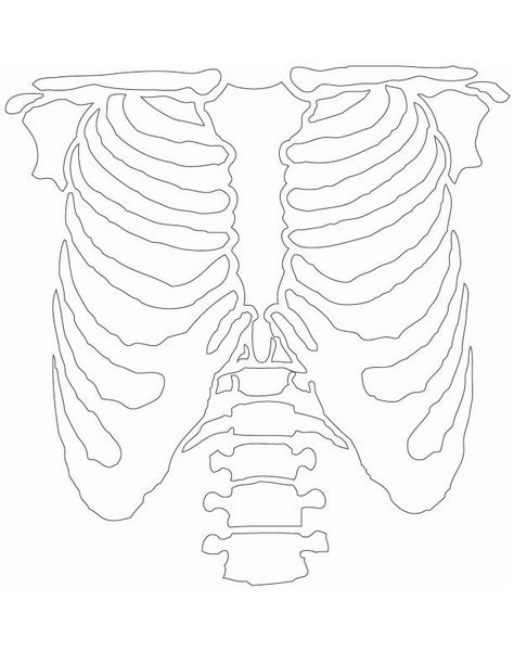 Rib Cage Drawing, Cage Drawing, Diy Halloween Skeleton, Halloween Coordinate, Halloween Skeleton Costume, Diy Skeleton, Cut Tshirt Diy, Bleaching Clothes, Tracing Art