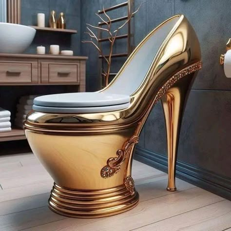 Unusual Toilets, Crazy Bathrooms, Whimsical Shoes, Weird Furniture, Functional Bathroom, Bathroom Addition, Barrel Bar, Unusual Furniture, Daughter Bedroom