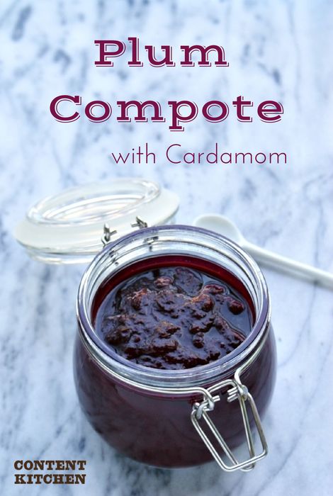 plum-compote-recipe-cardamom Plum Compote Recipes, Kitchen Journal, Plum Compote, Cardamom Recipe, Sweet Salsa, Fruit Sauces, Canned Plums, Starting A Coffee Shop, Compote Recipe