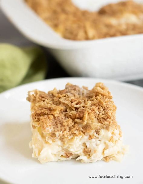 Sweet Noodle Kugel Recipe, Noodle Kugel Recipe, Cinnamon Chex, Gluten Free Cereal, Gluten Free Gingerbread, Hanukkah Food, Gluten Free Sides, Gluten Free Noodles, Gluten Free Flour Blend