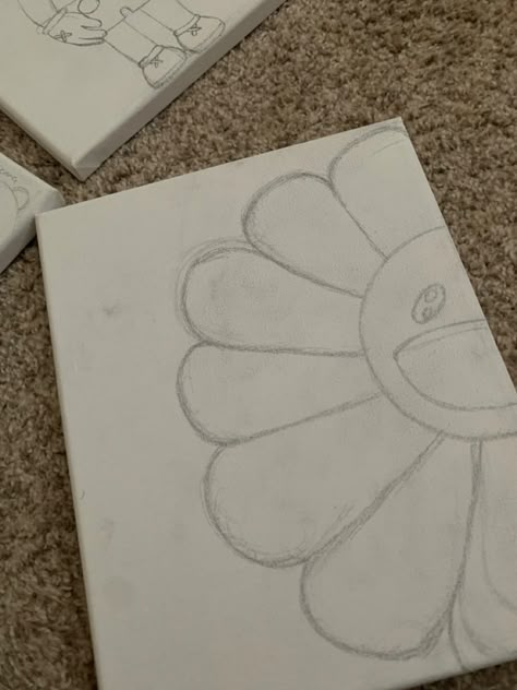 Things To Paint On Canvas Cute, What To Do On A Canvas, Thing To Paint Easy, Happy Flower Drawing, Things To Draw On Notebook Cover, Esey Drawings Art For Kids, Aesthetic Stuff To Paint, Things To Draw On A Canvas Easy, Ideas To Draw When Bored