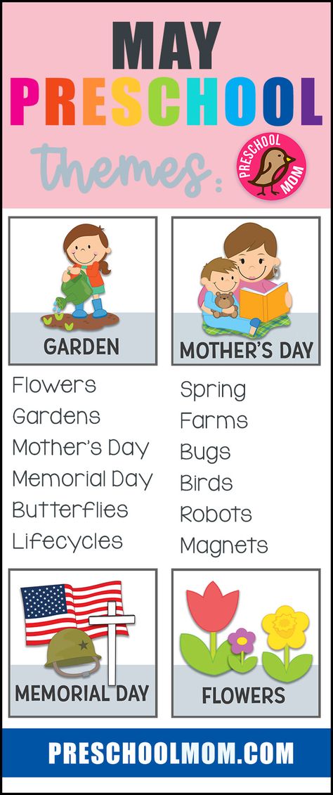 {pinterest1 May Preschool Themes May Daycare Themes, Preschool May Themes, May Themes For Preschool, May Preschool Themes, Preschool Themes By Month, May Worksheets, Themes For Preschool, Preschool Theme Ideas, Preschool Monthly Themes