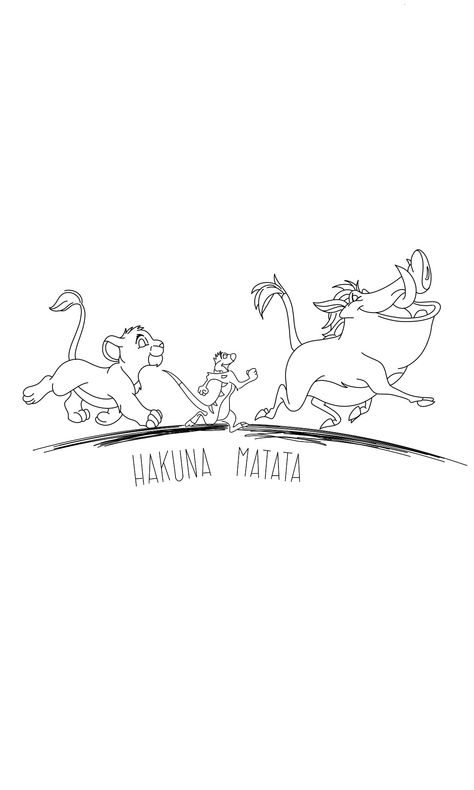 Hakuna Matata Tattoo Design, Lion King Stencil, Lion King Tattoo Stencil, Disney Tattoo Stencils, The Lion King Tattoo, Lion King Tattoos, Simba Tattoo, Hakuna Matata Tattoo, Brother And Sister Tattoo Ideas