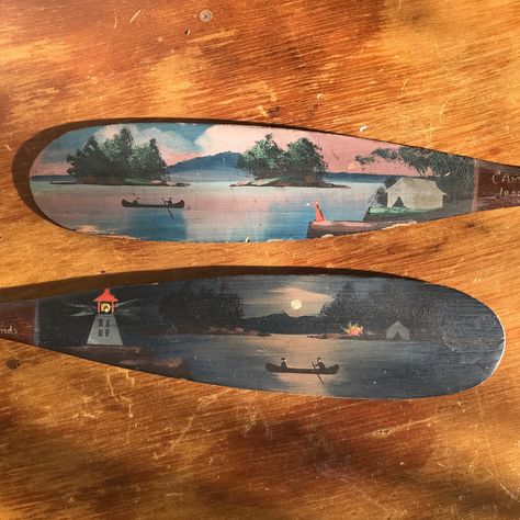 Canoe Paddle Painting Ideas, Painted Canoe Paddles, Painted Oars Paddles, Canoe Paddle Art, Painted Oars, Paddle Decor, Canoe Paddles, Canoe Paddle, Kayak Accessories