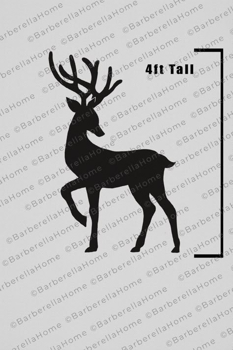 Reindeer Template, Female Reindeer, Christmas Silhouette, Silhouette Decor, Christmas Tree Template, Halloween Silhouettes, Silhouette Christmas, Christmas Decorations Diy Outdoor, Christmas Wood Crafts