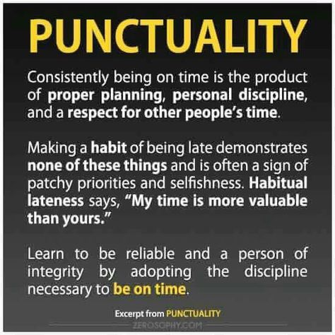 Punctuality Quotes, Book Lessons, The Path Less Traveled, Path Less Traveled, Inspirational Speaker, Get Motivated, Self Discipline, Simple Words, Work Quotes