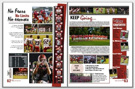 This was a DPS in the 2023 “The Ski” Yearbook, out of Westby, WI. Their theme was “Capture the Memories”. Game Yearbook Themes, Collage Yearbook Ideas, Film Yearbook Theme, Football Yearbook Pages, Yearbook Sports Pages, Behind The Scenes Yearbook Theme, Scrapbook Themed Yearbook, Football Yearbook Spread, Yearbook Spreads Ideas Layout