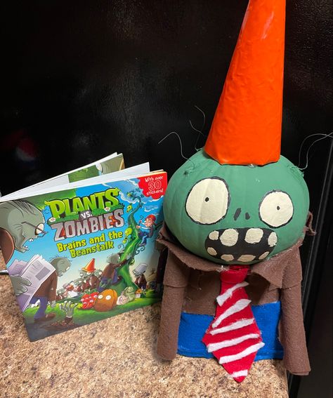 Plants Vs Zombies Pumpkin, Book Character Pumpkin, Zombie Pumpkin, Book Character Pumpkins, Zombie Pumpkins, Zombie Brains, Character Pumpkins, Book Character, Plants Vs Zombies