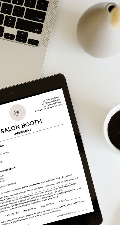 Salon Booth Rental Contract Chair Rental Agreement Beauty - Etsy Canada Salon Booth Rental, Rental Contract, Hairstylist Branding, Hair Salon Marketing, Hair Salon Business, Hair Stylist Logo, Spa Marketing, Hairdresser Salon, Hair Salon Logos