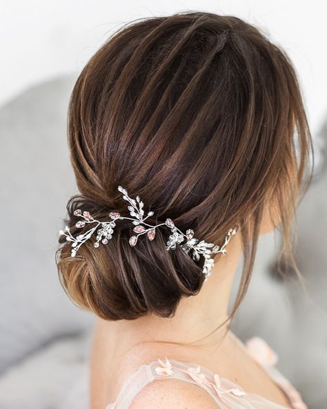 Gorgeous updo wedding hairstyle - bridal hairstyle ideas #hairstyle #weddinghair #hairstyles Regal Updo Bridal Hairstyles, Bride Updo With Hair Vine, Wedding Updos Volume, Russian Updo Bridal Hair, About Him, Intricate Bridal Updo, Updos Bridal, Messy Updos, Textured Updo