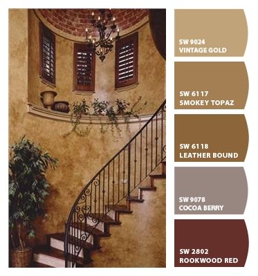 Western Interior Paint Colors, Tuscan Painting, Tuscan Wall Colors, Rag Painting, Tuscan Paint Colors, Tuscan Style Decor, Gold Paint Colors, Tuscan Walls, Tuscan Colors