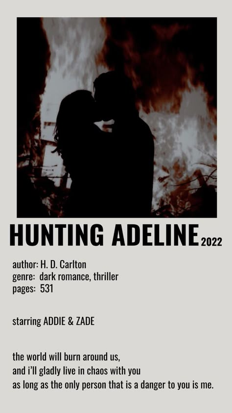 Haunting Adeline Poster, Don’t Let Me Fall Book Aesthetic, Hunting Adeline Zade And Adeline, Stalker Romance Aesthetic, Zade & Adeline, Dark Books Aesthetic, Hunting Adeline Aesthetic, Zade Meadows Quotes, Hunting Adaline