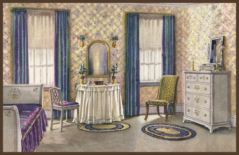 1922 Armstrong Bedroom by American Vintage Home, via Flickr 1920s Bedroom Decor, 1920s Bedroom, 1920s Home Decor, 1920s Interior, 1920 Home, 1920s Decor, Old House Interior, 1920s House, Living Vintage