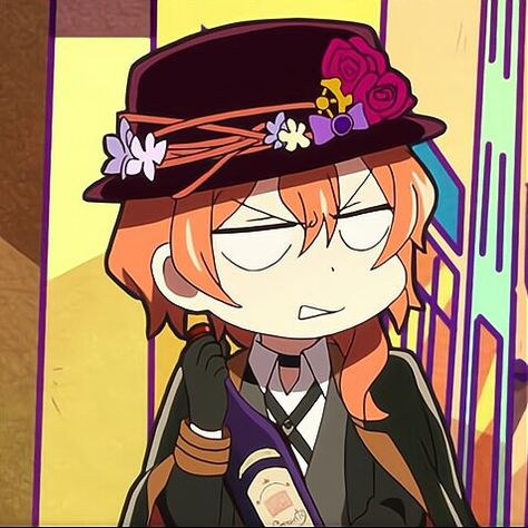 Chuuya Pfp Cute, Chuuya Chibi, Chuuya Nakahara Icons, Chuuya Nendoroid Icon, Chuuya Cute Fanart, Cute Chuuya Fanart, Chuuya Supremacy, Bungou Stray Dogs Chuya, Dog Comics