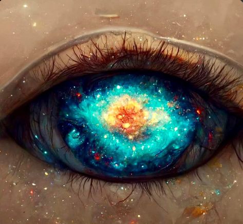 Glowing Eyes Fantasy Art, Cool Eye Designs Anime, Magical Eyes Aesthetic, Celestial Eye Art, Space Eyes Drawing, Galaxy Eyes Drawing, Galaxy In Eyes, Magic Eyes Art, Fantasy Eyes Drawing