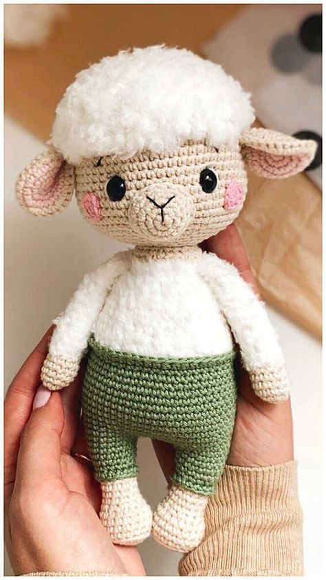 Amigurumi Sheep Free Crochet Pattern Amigurumi Lamb Free Pattern, Free Sheep Crochet Pattern, Amigurumi Sheep Free Pattern, Lamb Crochet Pattern Free, Sheep Crochet Pattern Free, Crochet Sheep Free Pattern, Green Amigurumi, Sheep Crochet Pattern, Lamb Crochet